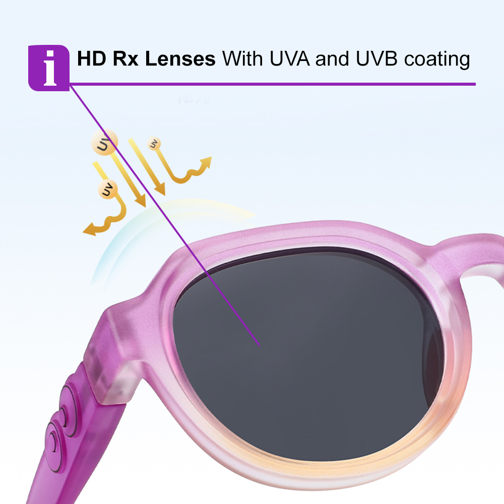 Elijah Purple RX Glasses For Youth - Kids Friendly Impact Resistant   - Boys and Girls Prescription Eyeglasses - Image 3