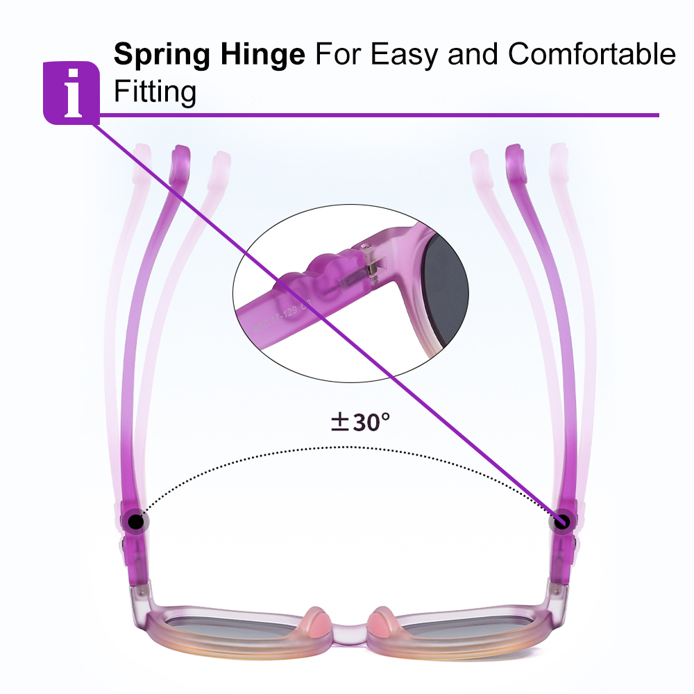 Elijah Purple RX Glasses For Youth - Kids Friendly Impact Resistant   - Boys and Girls Prescription Eyeglasses - Image 5