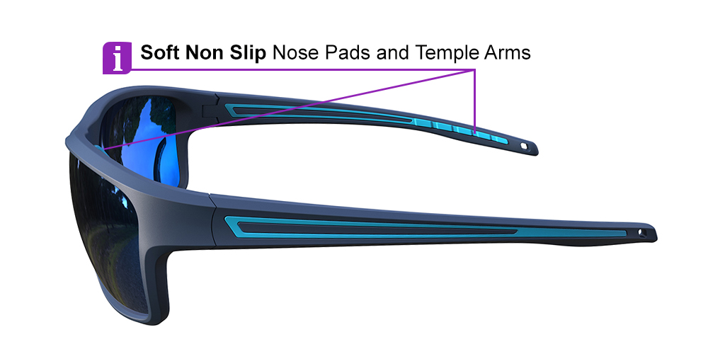 Matrix Chinook Prescription Sports Sunglasses Blue For Men and Women - Cycling, Baseball and Running Glasses - Image 7