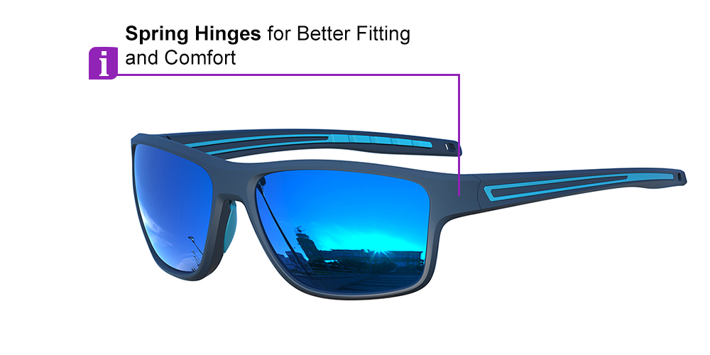 Matrix Chinook Prescription Sports Sunglasses Blue For Men and Women - Cycling, Baseball and Running Glasses - Image 4