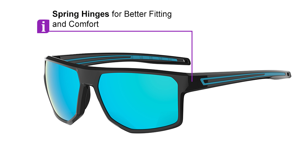 Matrix Victor Prescription Sports Safety Sunglasses Blue For Men and Women - Cycling, Tennis and Baseball Glasses - Image 8