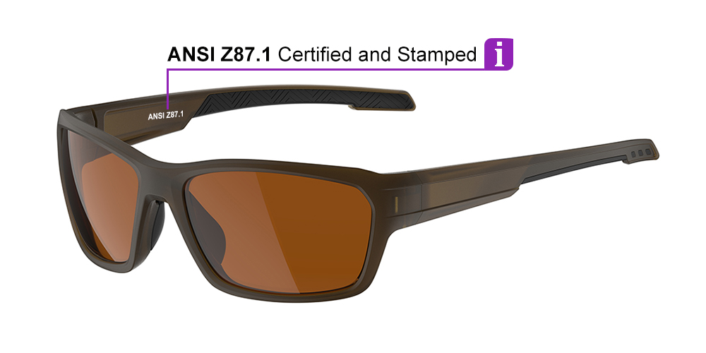 Matrix Ennis Prescription Safety Glasses Brown - ANSI Z87.1 Certified - Construction, Industrial and Tactical Glasses - Image 7