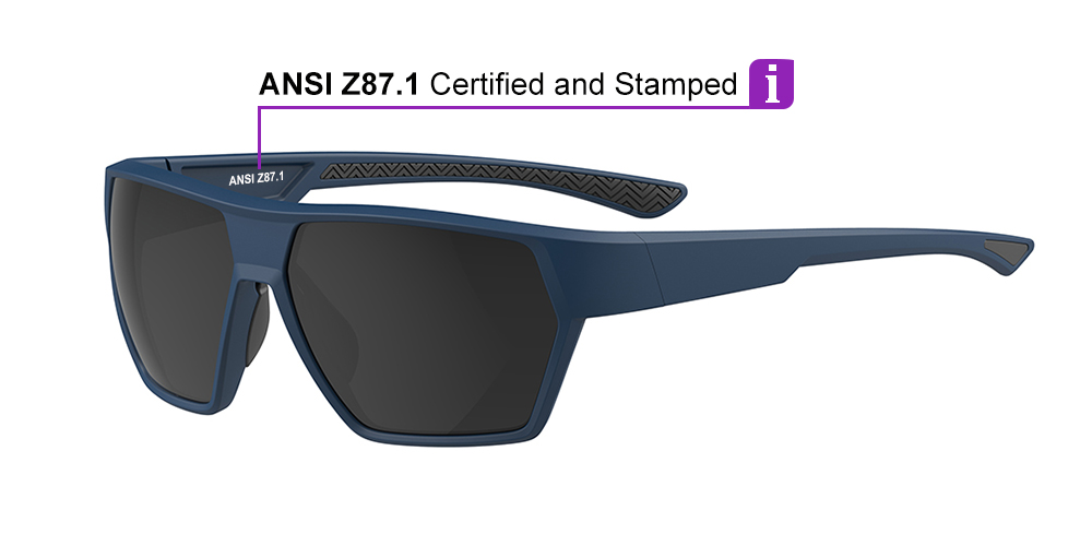 Matrix Belgrade Prescription Safety Glasses Blue - ANSI Z87.1 Certified - Construction, Industrial and Tactical Glasses - Image 5