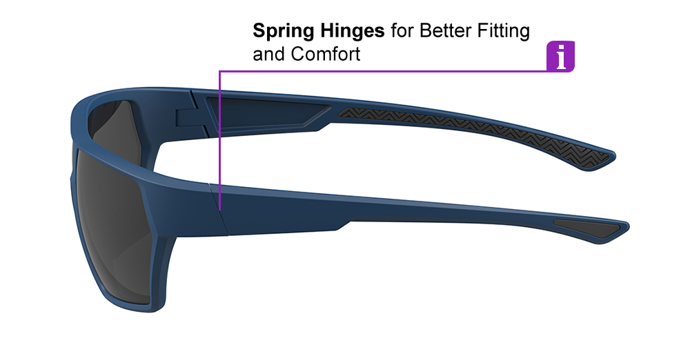 Matrix Belgrade Prescription Sports Safety Sunglasses Blue For Men and Women - Cycling, Running and Baseball Glasses - Image 3