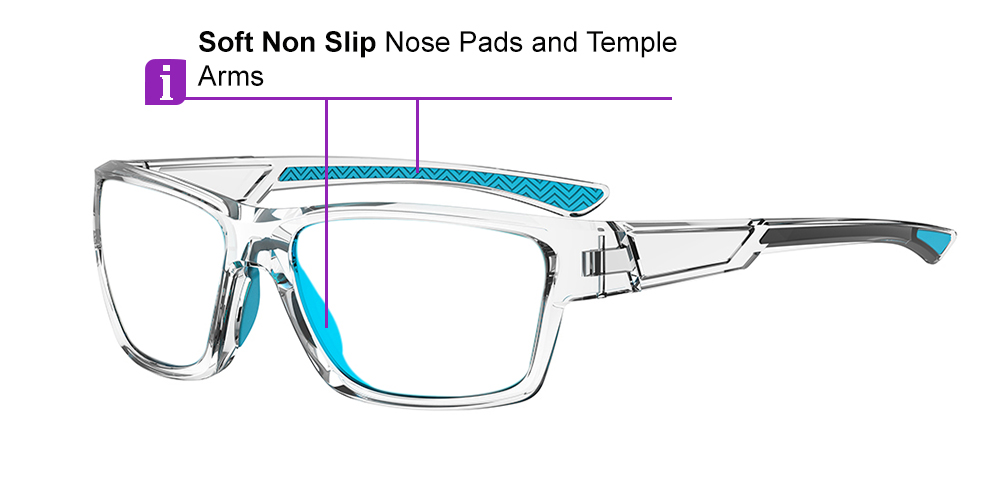 Matrix Marion Prescription Sports Sunglasses Clear For Men and Women - Baseball, Cycling and Running Glasses - Image 3