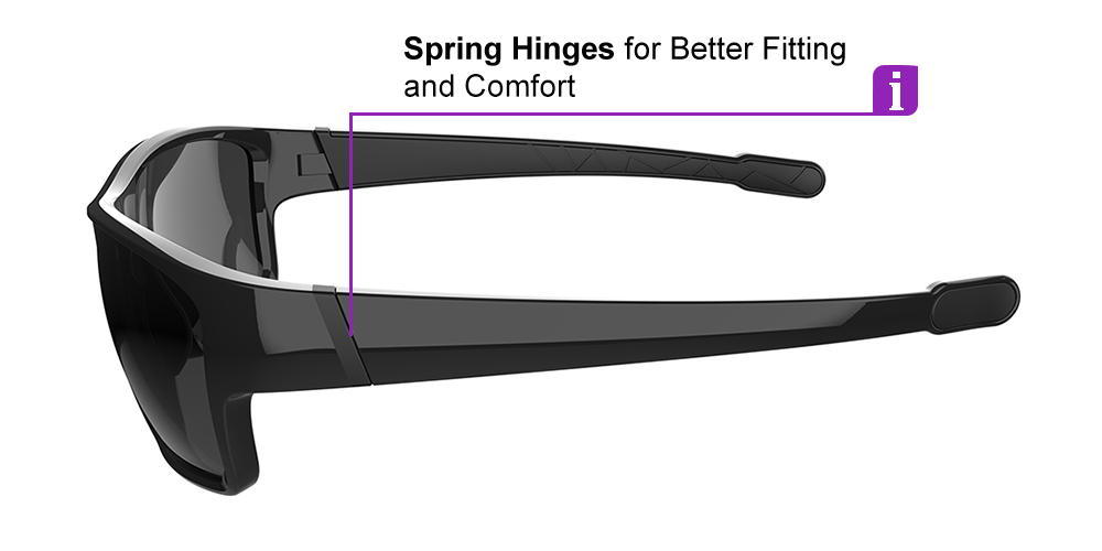 Matrix Shelby Prescription Sports Sunglasses Black For Men and Women - Cycling, Running or Baseball Glasses - Image 7