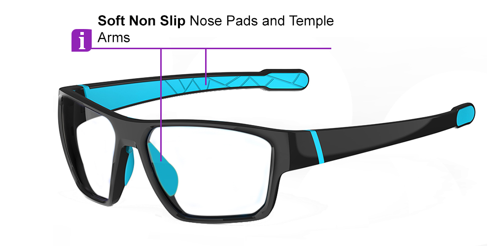 Matrix Shelby Prescription Safety Glasses Black Blue - ANSI Z87.1 Certified - Industrial, Construction and Tactical Glasses - Image 4