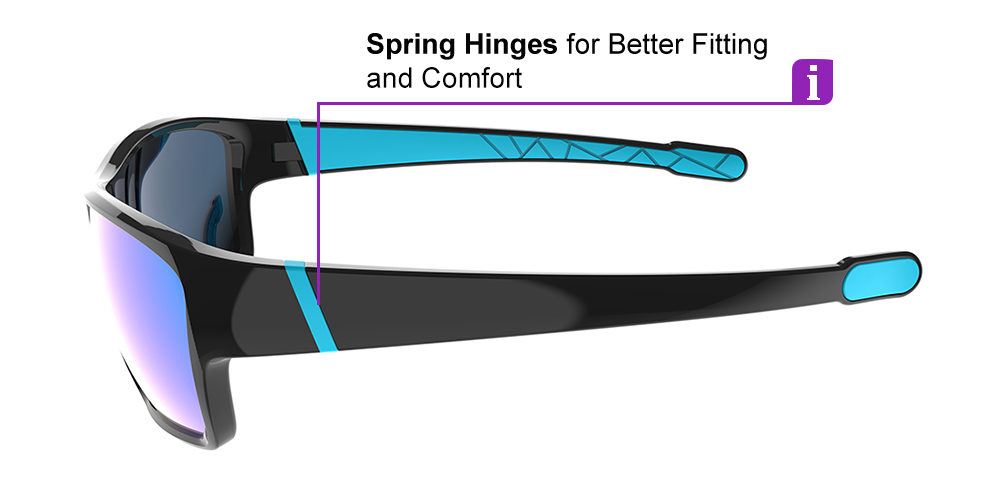 Matrix Shelby Prescription Sports Sunglasses Black Blue For Men and Women - Cycling, Running or Baseball Glasses - Image 7