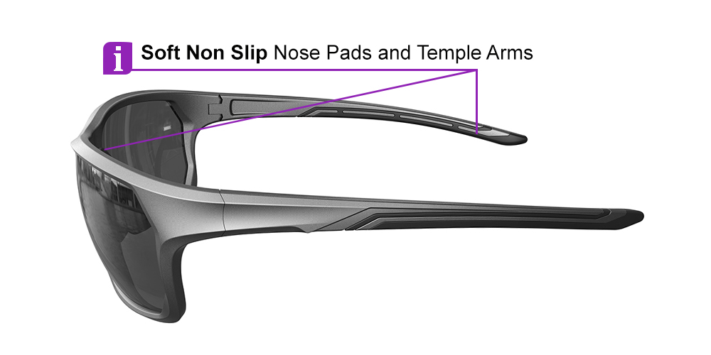 Matrix Upton Prescription Safety Glasses Silver - ANSI Z87.1 Certified - Construction, Industrial or Tactical Glasses - Image 2