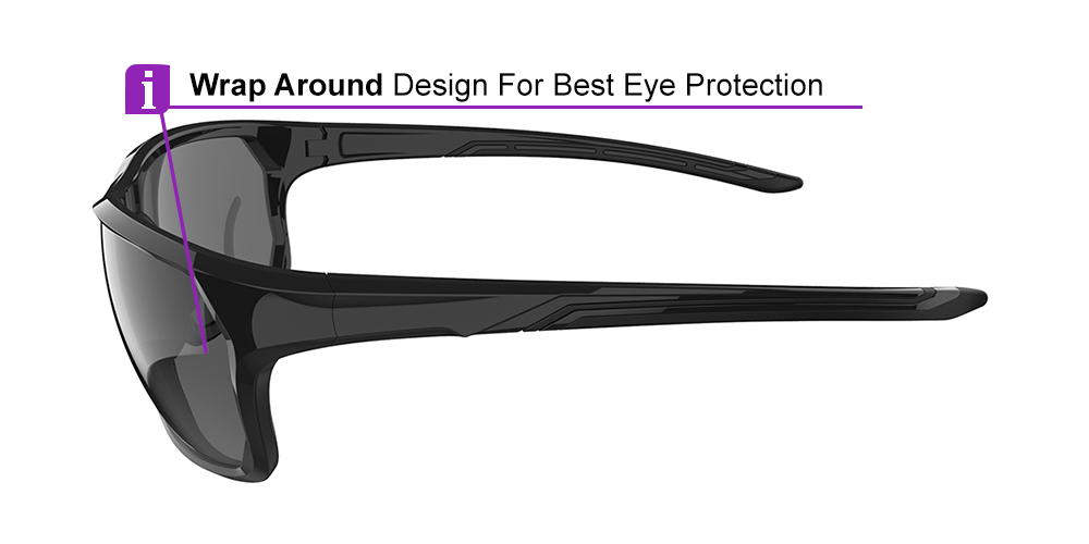 Matrix Upton Prescription Sports Sunglasses Black For Men and Women - Cycling, Jogging and Baseball Glasses - Image 3