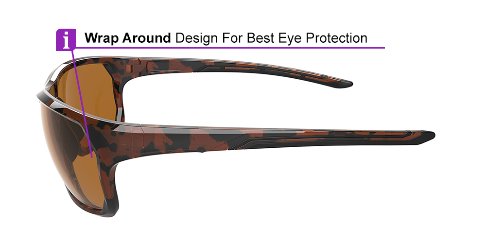 Matrix Upton Prescription Sports Safety Sunglasses Demi Amber - Cycling, Tennis and Baseball Glasses - Image 3