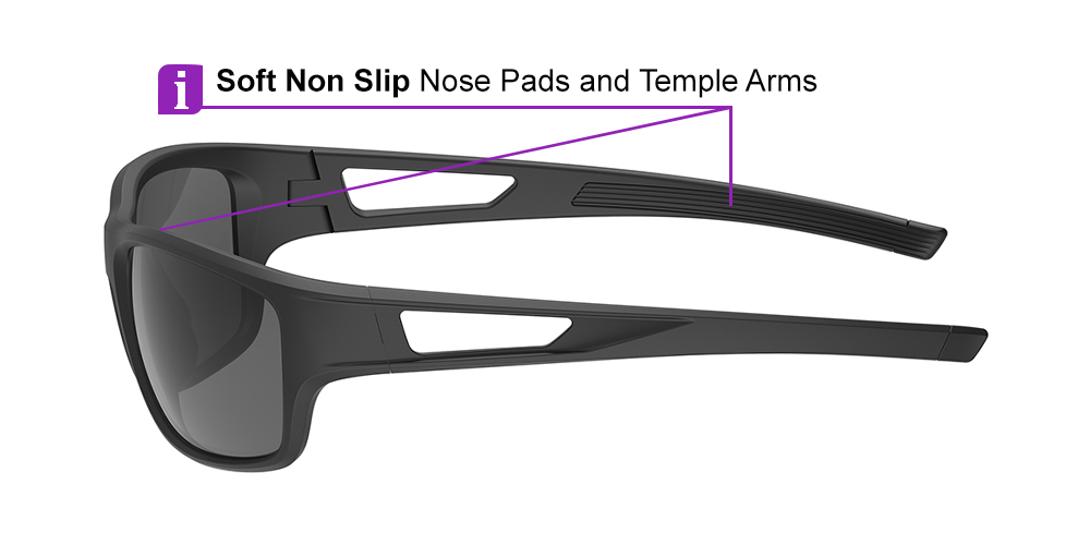 Matrix Salem Prescription Sports Safety Sunglasses Black For Men and Women - Cycling, Running and Baseball Glasses - Image 7