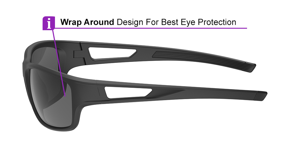 Matrix Salem Prescription Sports Safety Sunglasses Black For Men and Women - Cycling, Running and Baseball Glasses - Image 8