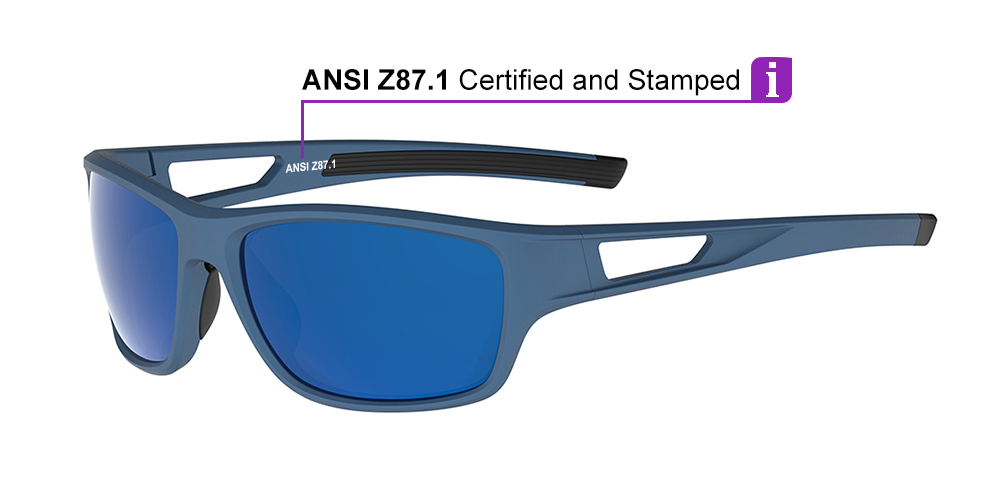 Matrix Salem Prescription Safety Glasses Blue - ANSI Z87.1 Certified - Construction, Industrial or Tactical Glasses - Image 7