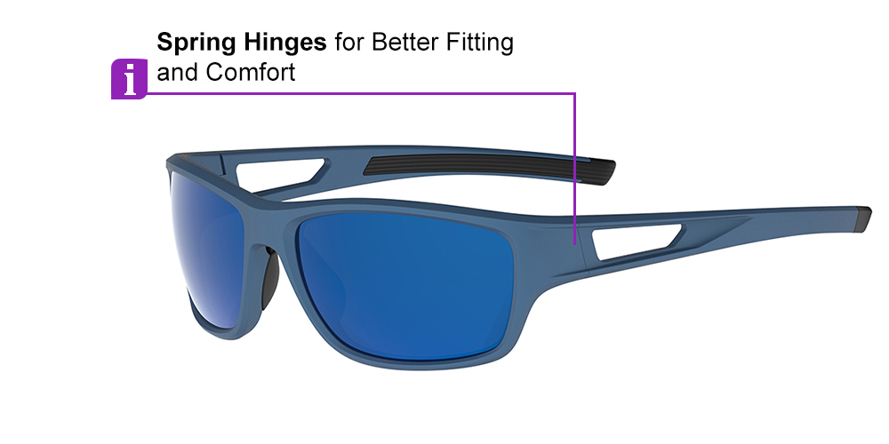 Matrix Salem Prescription Safety Glasses Blue - ANSI Z87.1 Certified - Construction, Industrial or Tactical Glasses - Image 2