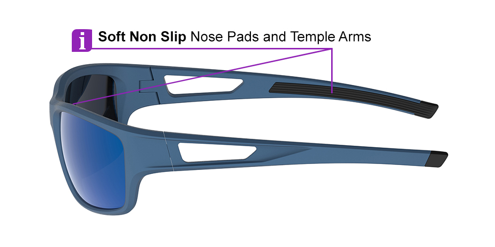 Matrix Salem Prescription Safety Glasses Blue - ANSI Z87.1 Certified - Construction, Industrial or Tactical Glasses - Image 3