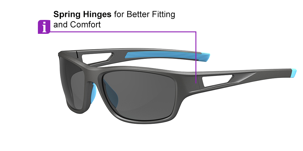 Matrix Salem Prescription Sports Safety Sunglasses Black Blue For Men and Women - Cycling, Running and Baseball Glasses - Image 8