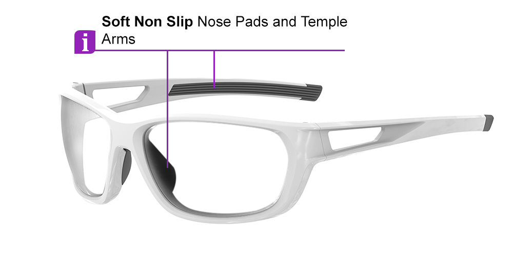 Matrix Denton Prescription Sports Sunglasses For Men and Women Clear - Cycling, Running and Baseball Glasses - Image 2