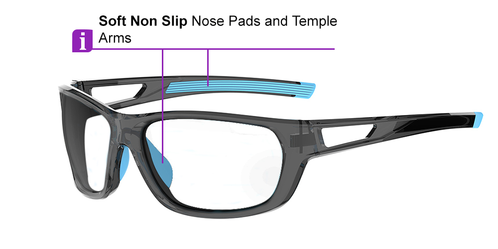 Matrix Denton Prescription Sports Sunglasses For Men and Women Black - Cycling, Running and Baseball Glasses - Image 3