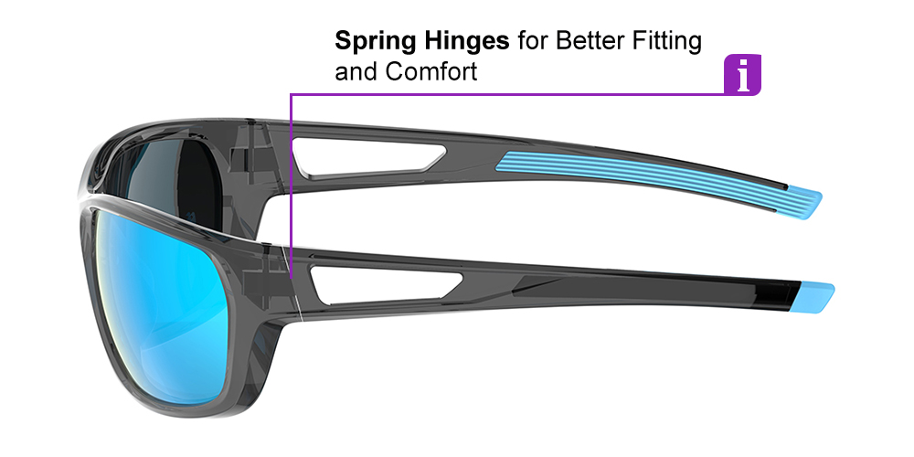 Matrix Denton Prescription Sports Sunglasses For Men and Women Black - Cycling, Running and Baseball Glasses - Image 5