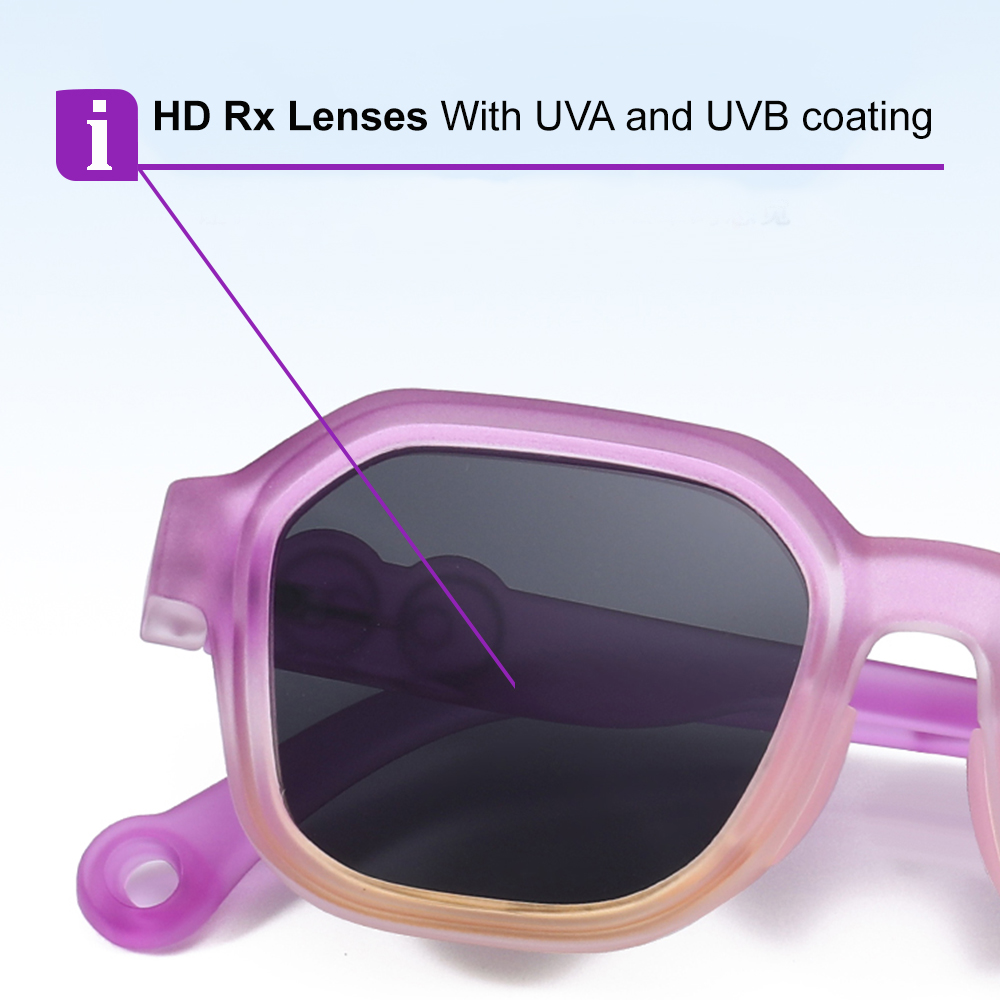 Oliver Purple RX Glasses For Youth - Kids Friendly Impact Resistant   - Boys and Girls Prescription Eyeglasses - Image 3