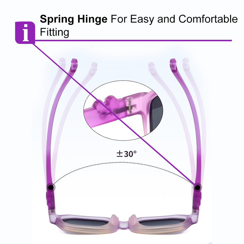 Sophia Purple RX Glasses For Youth - Kids Friendly Impact Resistant   - Boys and Girls Prescription Eyeglasses - Image 4