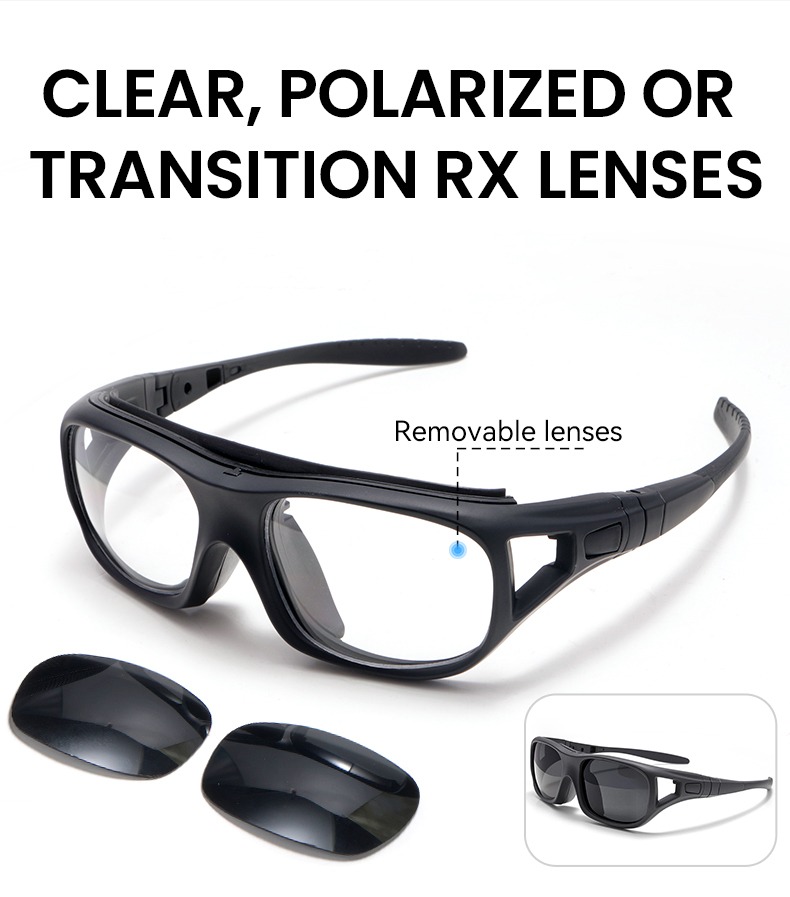 Atlas Prescription Sports Goggles White - Interchangeable temple arms and headband - Soccer, Basketball, Baseball Glasses - Image 3