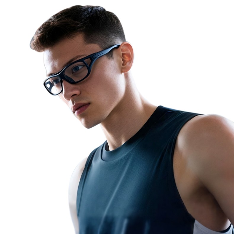 Sierra Prescription Sports Goggles Brown - Interchangeable temple arms and headband - Soccer, Basketball, Baseball Glasses - Image 9