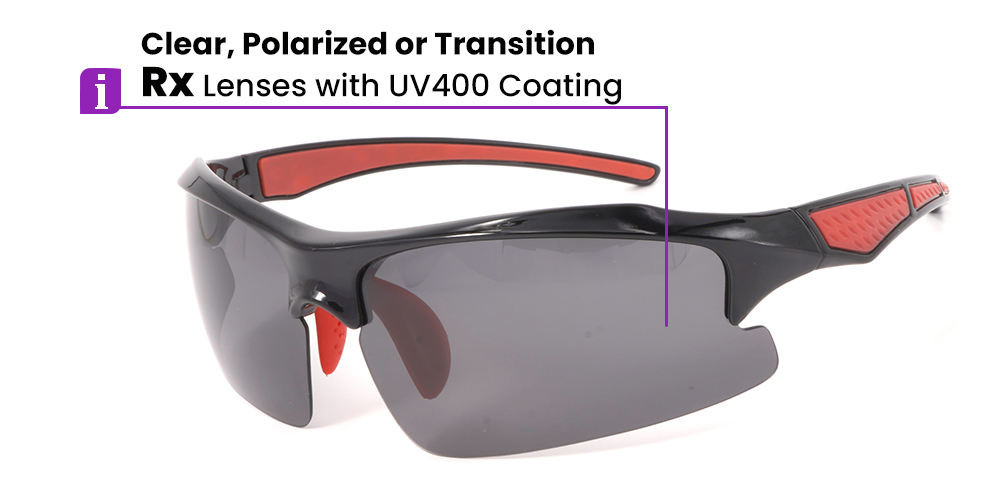 Carleton Prescription Sports Glasses - Polarized or Transition Lenses - Jogging, Fishing Cycling or Motorcycle Sunglasses - Image 5